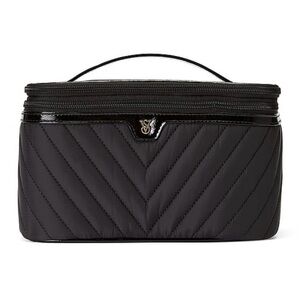 Victoria’s Secret Express Train Makeup Case Black V-Quilt NWT